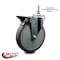 Service Caster 6 Inch Gray Polyurethane 38 Inch Threaded Stem Caster with Brake SCC-TS20S614-PPUB-PLB-381615 - alternate 3